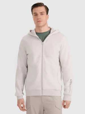 Męska bluza rozpinana z kapturem 4F 4FWAW25TSWSM1903 - szara