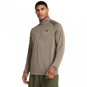 Męska bluza treningowa nierozpinana bez kaptura Under Armour UA Tech 2.0 1 / 2 Zip - brązowa