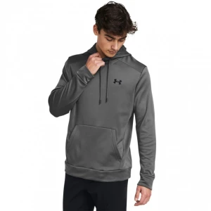 Męska bluza treningowa nierozpinana z kapturem Under Armour UA Armour Fleece Hoodie - szara