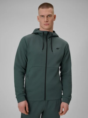Męska bluza treningowa rozpinana z kapturem 4F 4FRSS26TFSWM0916 - zielona