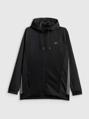 Męska bluza treningowa rozpinana z kapturem 4F 4FRSS26TFSWM0958 - czarna