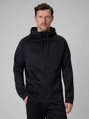 Męska bluza treningowa rozpinana z kapturem 4F 4FWSS26TFSWM632 - czarna