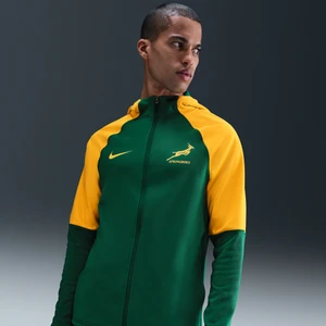 Męska bluza treningowa z kapturem i zamkiem na całej długości Nike Rugby Springboks - Zieleń