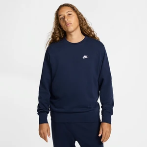 Męska bluza z dzianiny dresowej Nike Club - Niebieski