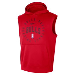 Męska bluza z kapturem bez rękawów Nike Dri-FIT NBA Chicago Bulls Spotlight - Czerwony