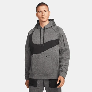 Męska bluza z kapturem do fitnessu Nike Therma-FIT - Szary