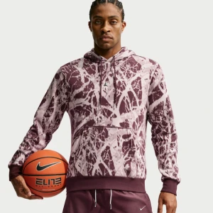 Męska bluza z kapturem do koszykówki Ja Nike Club - Czerwony
