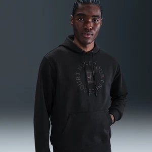 Męska bluza z kapturem do tenisa z dzianiny dresowej Dri-FIT NikeCourt Heritage - Czerń