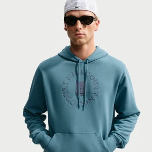 Męska bluza z kapturem do tenisa z dzianiny dresowej Dri-FIT NikeCourt Heritage - Niebieski