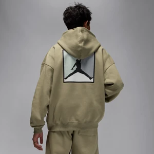 Męska bluza z kapturem i grafiką Jordan Brooklyn Fleece - Brązowy
