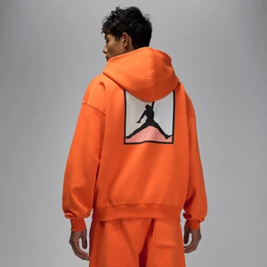 Męska bluza z kapturem i grafiką Jordan Brooklyn Fleece - Pomarańczowy