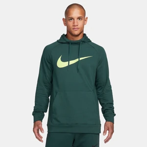 Męska bluza z kapturem i nadrukiem do fitnessu Nike Dry Graphic - Zieleń