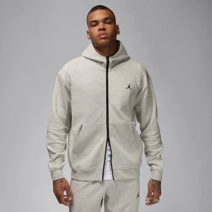 Męska bluza z kapturem i zamkiem na całej długości Dri-FIT Jordan Sport Hoop Fleece - Szary