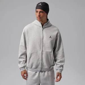 Męska bluza z kapturem i zamkiem na całej długości Dri-FIT Jordan Sport Hoop Fleece - Szary