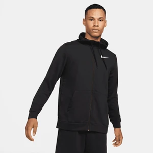 Męska bluza z kapturem i zamkiem na całej długości Dri-FIT Nike Dry - Czerń