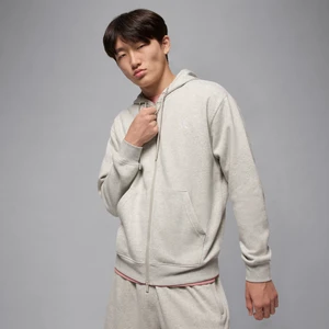Męska bluza z kapturem i zamkiem na całej długości Jordan Brooklyn Fleece - Szary