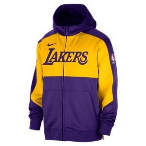 Męska bluza z kapturem i zamkiem na całej długości Los Angeles Lakers Showtime Nike Dri-FIT NBA - Fiolet