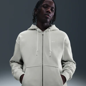 Męska bluza z kapturem i zamkiem na całej długości Nike Solo Swoosh - Szary