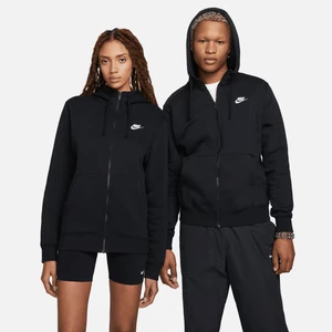 Męska bluza z kapturem i zamkiem na całej długości Nike Sportswear Club Fleece - Czerń