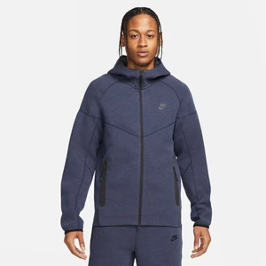 Męska bluza z kapturem i zamkiem na całej długości Nike Tech Fleece Windrunner - Niebieski