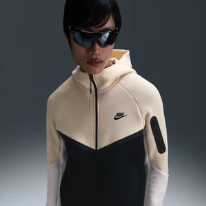 Męska bluza z kapturem i zamkiem na całej długości Windrunner Nike Tech - Brązowy