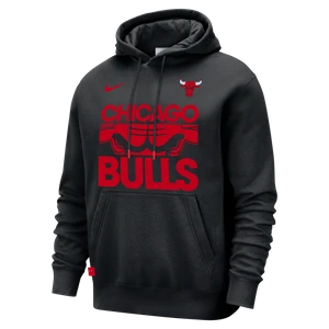 Męska bluza z kapturem NBA Nike Chicago Bulls Club Courtside - Czerń
