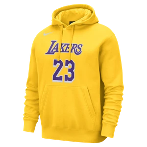 Męska bluza z kapturem NBA Nike Los Angeles Lakers Club - Żółty