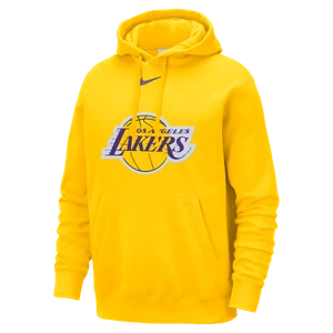 Męska bluza z kapturem NBA Nike Los Angeles Lakers Club - Żółty