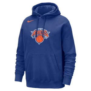 Męska bluza z kapturem NBA Nike New York Knicks Club - Niebieski