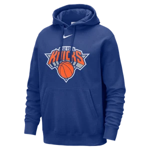 Męska bluza z kapturem NBA Nike New York Knicks Club - Niebieski