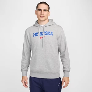 Męska bluza z kapturem Nike Chorwacja Club Fleece - Szary