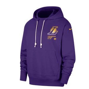 Męska bluza z kapturem Nike Dri-FIT Los Angeles Lakers Standard Issue Courtside - Fiolet