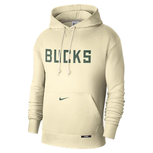 Męska bluza z kapturem Nike Dri-FIT NBA Courtside Milwaukee Bucks Standard Issue City Edition - Brązowy