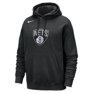 Męska bluza z kapturem Nike NBA Brooklyn Nets Club - Czerń