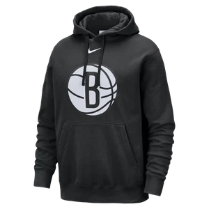 Męska bluza z kapturem Nike NBA Brooklyn Nets Club - Czerń