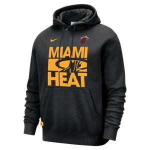 Męska bluza z kapturem Nike NBA Miami Heat Club Courtside - Czerń