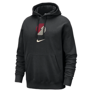 Męska bluza z kapturem Nike NBA Portland Trail Blazers Club Fleece City Edition - Czerń