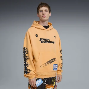Zdjęcie produktu Męska bluza z kapturem PUMA x FAST & FURIOUS, Odzież, Pomarańczowy
