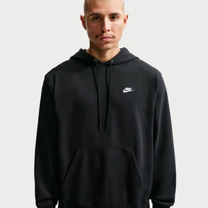 Męska bluza z kapturem z dzianiny dresowej Nike Club - Czerń