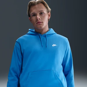 Męska bluza z kapturem z dzianiny dresowej Nike Club - Niebieski