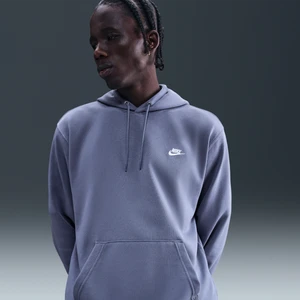 Męska bluza z kapturem z dzianiny dresowej Nike Club - Niebieski