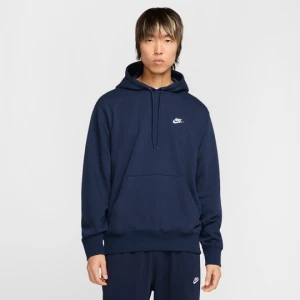 Męska bluza z kapturem z dzianiny dresowej Nike Club - Niebieski