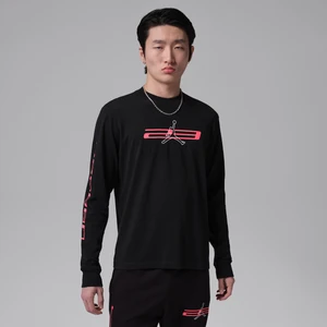 Męska bluza z okrągłym dekoltem i nadrukiem Dri-FIT Jordan Sport - Czerń