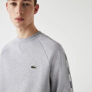 Zdjęcie produktu Męska Bluza Z Polaru Bawełnianego Z Okrągłym Dekoltem I Logo Marki Lacoste