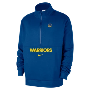 Męska bluza z zamkiem 1/2 Nike NBA Golden State Warriors Club Courtside - Niebieski