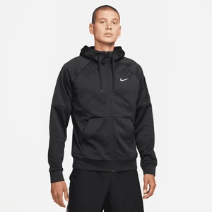 Męska bluza z zamkiem na całej długości Therma-FIT Nike Therma - Czerń