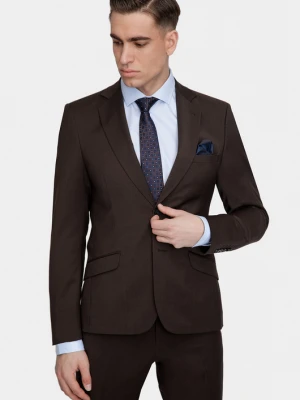Męska brązowa marynarka 03117A80LSB Giacomo Conti