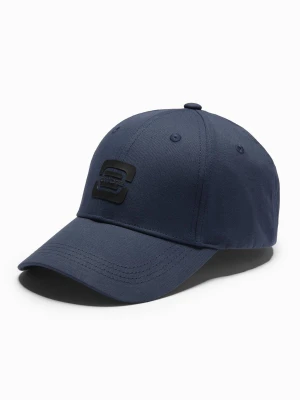 Męska czapka bejsbolówka z logo – granatowa V1 Ombre Clothing