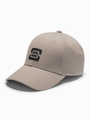 Męska czapka bejsbolówka z logo – popielata V4 Ombre Clothing