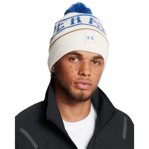 Męska czapka zimowa Under Armour M Halftime Pom Beanie - biała